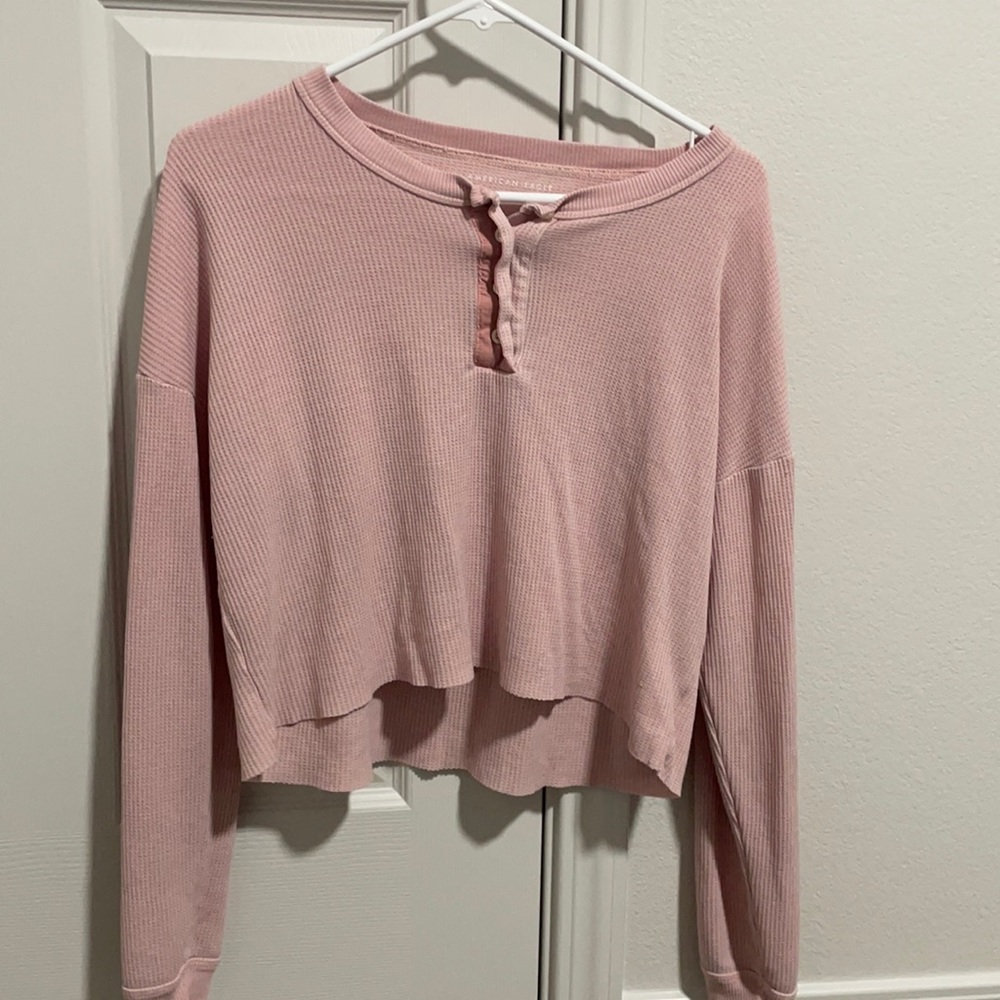 american eagle long sleave corded shirt